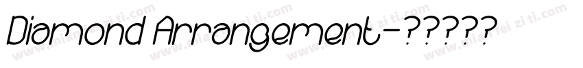 Diamond Arrangement字体转换